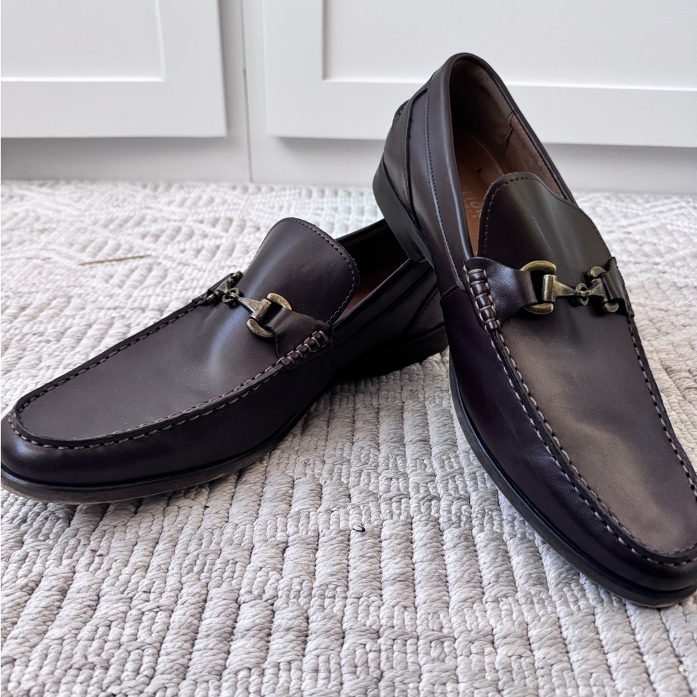 Elegant Brown Leather Loafers Kenneth Cole